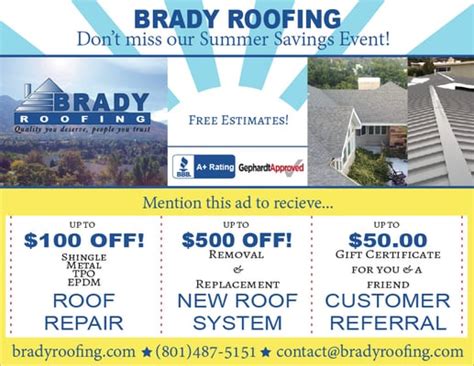 brady roofing utah